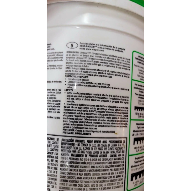 MAPEI Ultra Bond ECO 120 Flooring adhesive 1 GAL (3.79