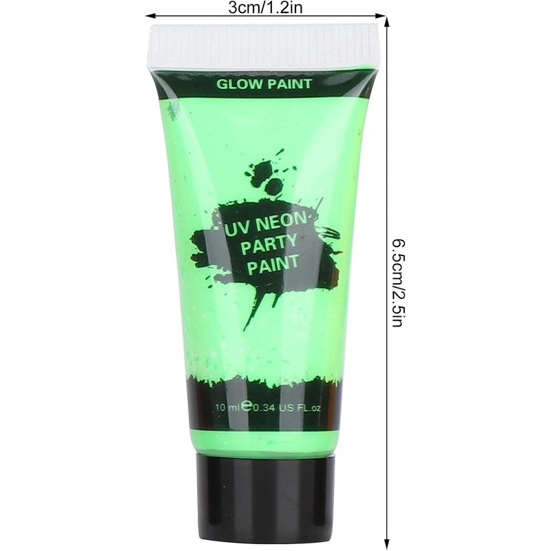 Juego de Pintura Corporal con Luz Negra de 10ml, Maquillaje