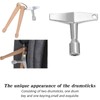 Mini Natural Wood Drumsticks Key Chains with Drum Key, Drum