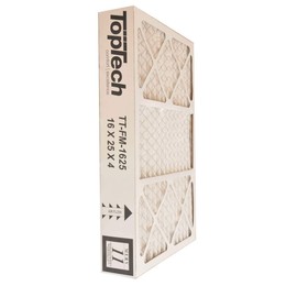 Dakota Supplies TT-FM-1625 Ready to Use TechPure TTFM1625 Air Filter 16x25x4 Top Tech OEM Cartridge 16 by 25 by 4 in Furnace MERV 11 for Carrier TT-MAC-1625 with Installation Sticker