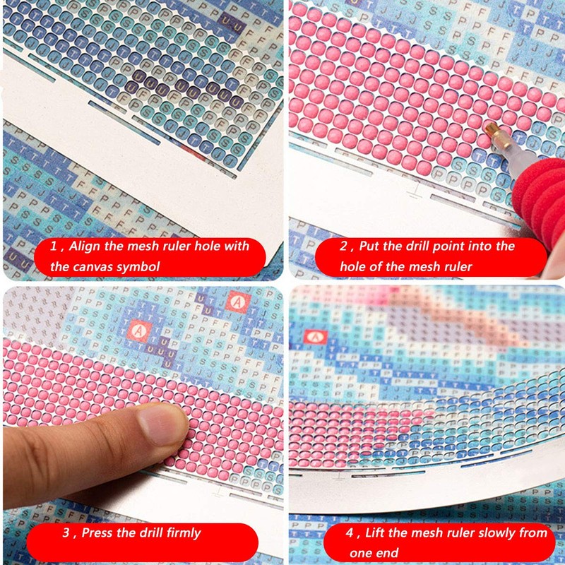 NATUCE Diamond Painting Tool 3 Pieces Diamond Drawing Tool Mesh