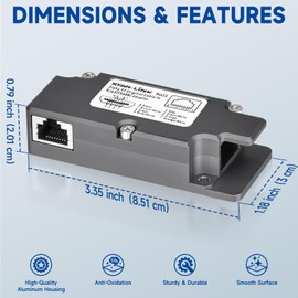 SZSAUTO 150W GigE Passive PoE Injector with Surge Protection + 144W 12V to 48V DC Step Up Converter + PoE to Rj45 Adapter Compatible with Starlink Internet Kit Satellite Dishy Gen2 V2