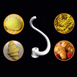 Idhadkc Spiral Coated Metal Dough Hook Spiral Coated Metal Dough Hook - Fits Kitchen Stand Mixer Bowl-Lift Models