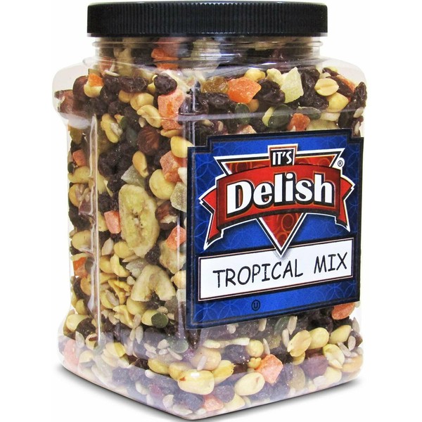 Tropical Mix Fruit and Nuts Trail Mix by It’s Delish – Bulk 2.5 lbs Jumbo...