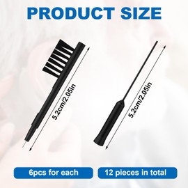 12pcs Hearing Aid Cleaning Kit, Hearing Aid Tubes Cleaning Tools Including Cleaning Brush & Short Vent Cleaner Hearing Amplifier Wire Accessories Supplies for Hearing Aid Users