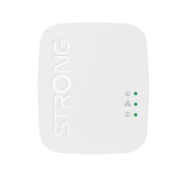 STRONG POWERL600DUOMINIUK AV600 Mini Powerline Adapter Starter Kit, Pack of 3, Up to 300m Range, No Configuration Required, UK Plug White
