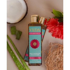 Veda Active Herbs Hair Oil - Hair Growth Oil - Infused with Herbs - 200ml 6.7oz