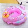 Baby Pool Float with Safety Seat Steering Wheel Cartoon Inflatable