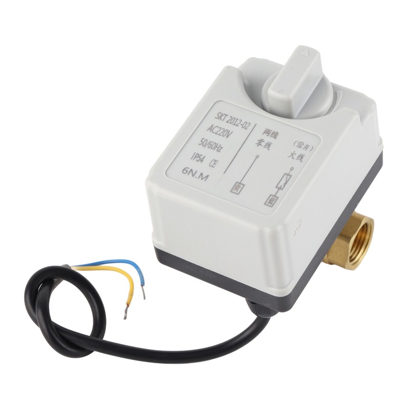 Motorized Ball Valve Electrical 2 Way Normally Open Manual Automatic