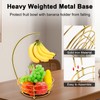 Livabber Countertop Fruit Basket Bowl with Banana Hanger, Modern Standing