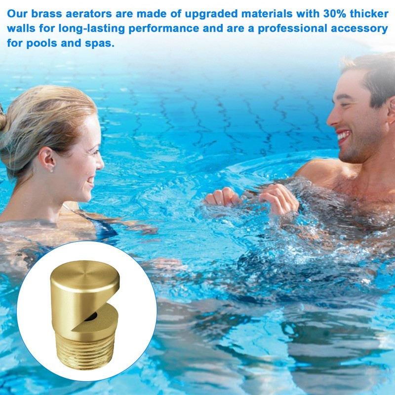 IWIWE Pool Brass Aerator 3/4 Inch MIP Compatible with Pool