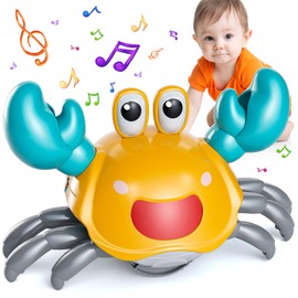 Crawling Crab Baby Toy, Infant Tummy Time Walking Dancing Moving Crab Toys for Babies Girl Boys, Crawling Crab Baby Toy Toddler Birthday Gifts
