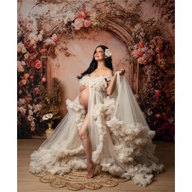 Kate Spring Flower Wall Backdrops for Pregnant Beige Wall Photography Backgrounds Photo Studio Props 10x8ft