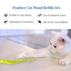 Feather Teaser Cat Toy, KELIFANG 7PCS Replacement Cat Teaser Wand