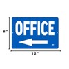 Office Left Arrow Metal Tin Sign Business Retail Store Home