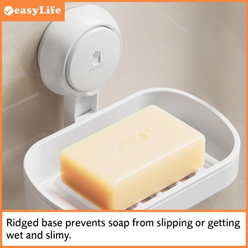Easylife Instant Fix Double Layer Plastic Soap Dish (H19 x