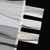 Eslir Transparent Tab Top Curtains, Wavy Pattern, Voile, Pack of