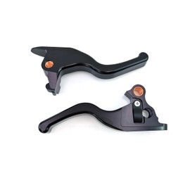 MUXIHO Clutch Brake Levers Set for Harley Softail Breakout Deluxe Low Rider Street Bob (Black)