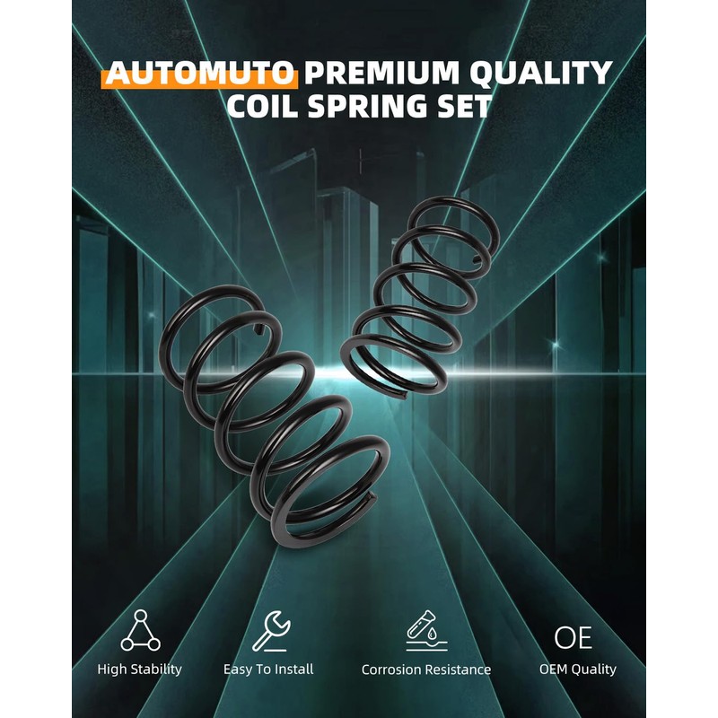 AUTOMUTO 2PCS Rear Suspension Coil Spring Set Compatible with 2007-2017