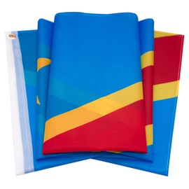 DANF The Democratic Republic of The Congo Flag 3x5 Foot Congo National Flags Polyester with Brass Grommets 3 X 5 Ft