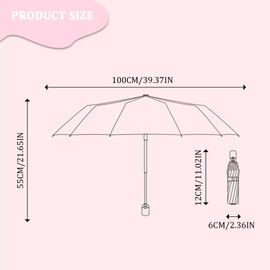 TNSRAY Umbrella Children's Umbrella Unicorn Rainbow Mane Pink Boy Girl Unicorn Children's Folding Umbrella Unicorn Children's Umbrella for Girls - Robust and Windproof Umbrella with Dome,