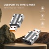 YIMATEECO 120 W Lightning Adapter USB-A to Type-C Adapter Grey