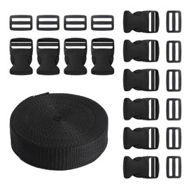 Zythrem Webbing Strap 30 mm Buckle Safety Belt Extension Webbing with Buckles Clip Closure Backpack Buckles for Backpack DIY Craft Dog Collar Bracelets, d'Alene to