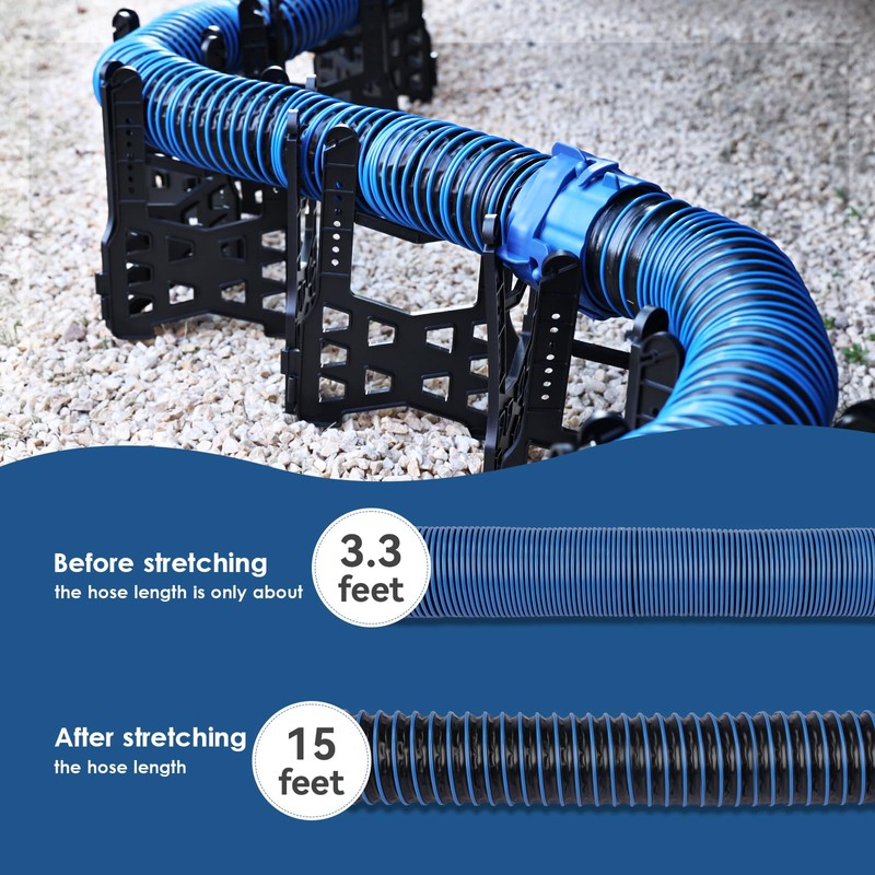 DUMPMAN RV Sewer Hose 15 FT, Sewer Hose for RV