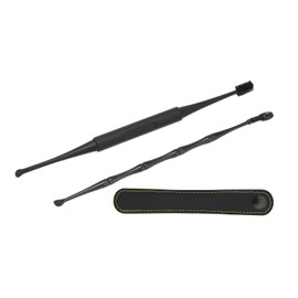 Ear Plugs, Ear Wax Removal, Ear Cleaning Tool, Spring Soft Brush Ear Spoon, Ear Cleaning Kit, Ear Curette Earwax Removal Tool with Cleaning Brush (Black)