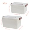 PENCK Portable Plastic Storage Bins, 2pcs Stackable Storage Container with