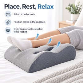 Contoured Memory Foam Leg Pillow – Dual Leg Support for Bed & Sofa Rest