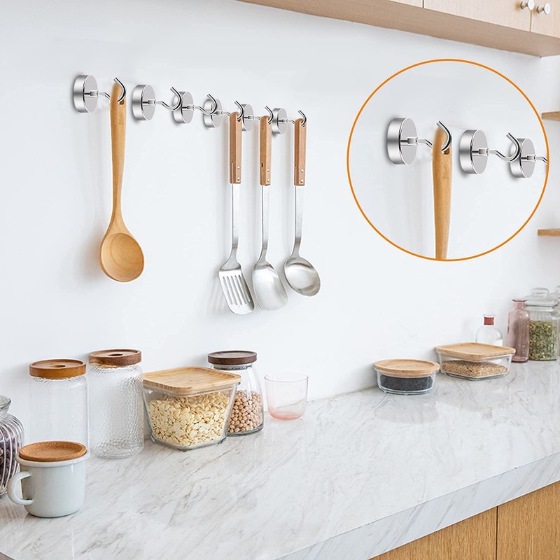 DIYMAG Magnetic Hooks,110 lb Heavy Duty Strong Magnet with Hook