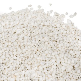 Mr. Fireglass Natural Decorative White Bean Pebbles, 1/5" Gravel Size River Rocks for Plants, Garden, Landscaping, Aquariums and Outdoor Decor (5-lb Bag)