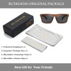 RCXKOOM XL Polarized Sunglasses for Big Heads Men Extra Wide