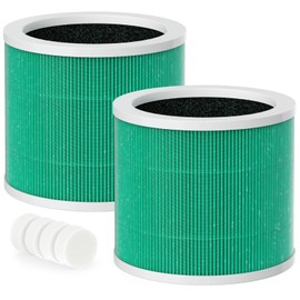 2 Pack HY1800 H13 True HEPA Replacement Filter (with Extra 4-Pieces Aroma Pad) Compatible with MORENTO/CHIVALZ/Loytio/AYAFATO/IOIOW HY1800 Purifier, 3-in-1 Filtration System