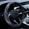 Limsas Boho Steering Wheel Cover Elastic Microfiber for Women, Universal