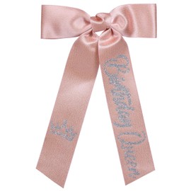 5" Birthday Queen Hair Bows with Long Tail Glitter Rose Gold Ribbon Bow-Knot Hair Clips Alligator Barrettes for Women Girls Birthday Party Dress Decor Accessory Gift