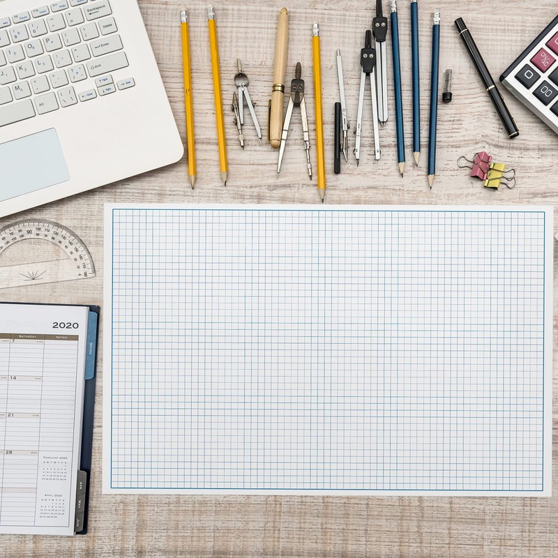 Eaasty 200 Sheets Engineering Graph Paper Grid Notepad Drafting Blueprint