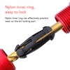 Adjustable Drill Stop Collar Aluminum Alloy Red Anti Slip Nylon