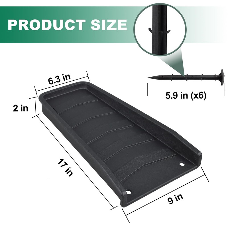 WESTERN SUPPLY HARDWARE Downspout Splash Block, 17” Decorative Rain-Gutter Downspout