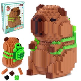 Toynificent Capybara Building Blocks, 1606 PCS Capybara Mini Building Block Sets, Capibara Micro Building Blocks with Turtle, Party Favors Birthday Gifts for Adults