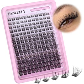 Lash Clusters Wispy Eyelash Clusters Natural C-Curly DIY Lash Extension zanlufly 180Pcs Thin Band Individual Lashes Eyelash Extensions (8-16MM)