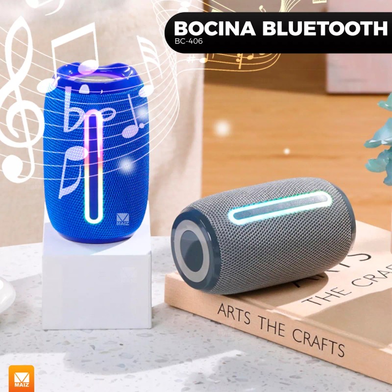 Maíz Bocina Bluetooth Recargable Usb Luz Led Portatil Inalambrica