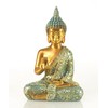 Schneemann-Versand Buddha Figurine Gold & Mint (15 cm) - Spiritual