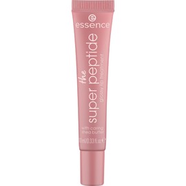 essence the super peptide glossy lip treatment, No. 03, brown, smoothing, with vitamins, nourishing, vegan, no parabens, no microplastic particles, nanoparticles free, pack of 10 ml
