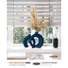 Blue Vase Set of 2 - Donut Navy Vases Home