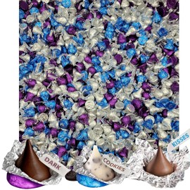 Hersheys Kisses Assorted - Milk Chocolate, Special Dark Mildly Sweet Chocolate and Cookies 'n' Creme White Chocolate, Candy - Bulk Party Pack 2 Pound