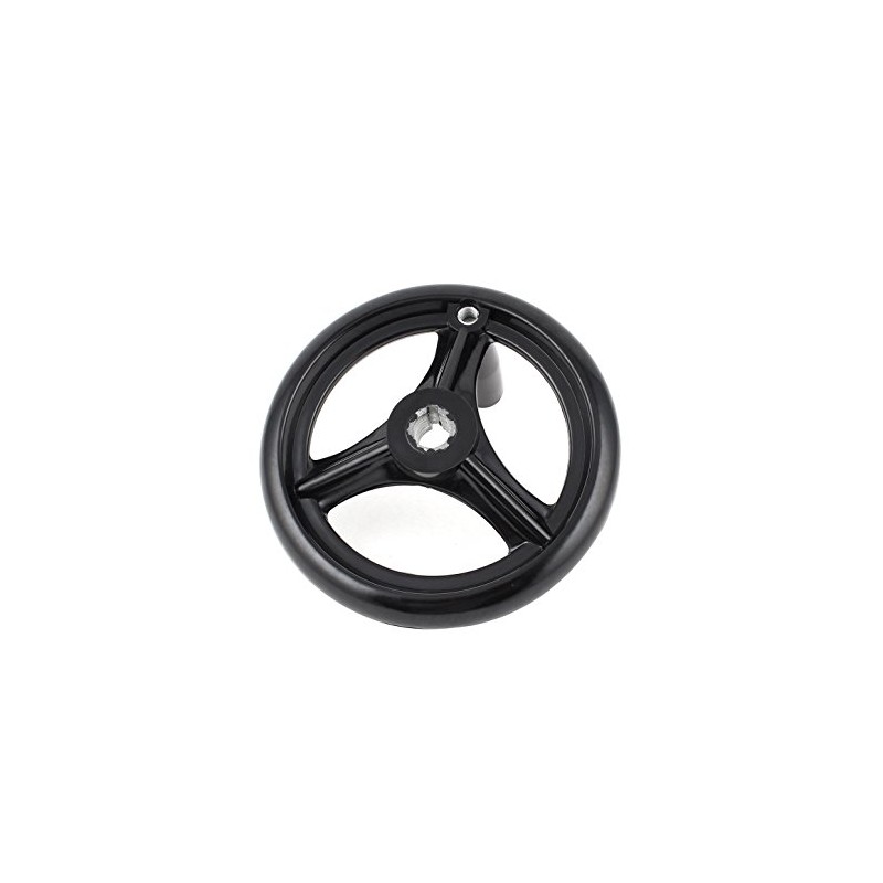 Sourcingmap 16mmx160mm Black 3 Spoked Lathe Handwheel Hand Wheel with