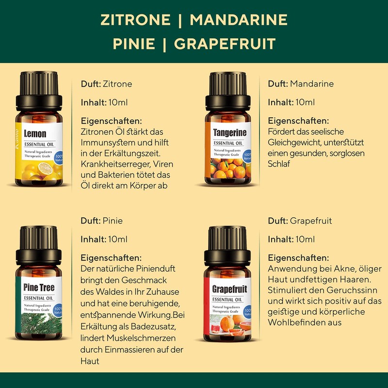 Organic Essential Oils Set of 12 - Natural Relaxation for