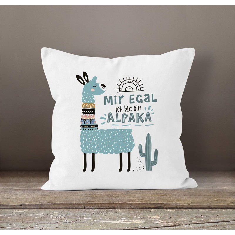 SpecialMe® Cushion Cover Mir egal ich Bin Ein Alpaca –